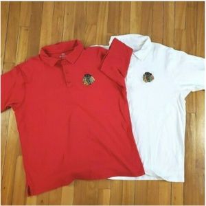 Chicago Blackhawks NHL Fanatics Polo LOT Sz XL